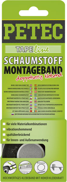 Schaumstoff-Montageband schwarz