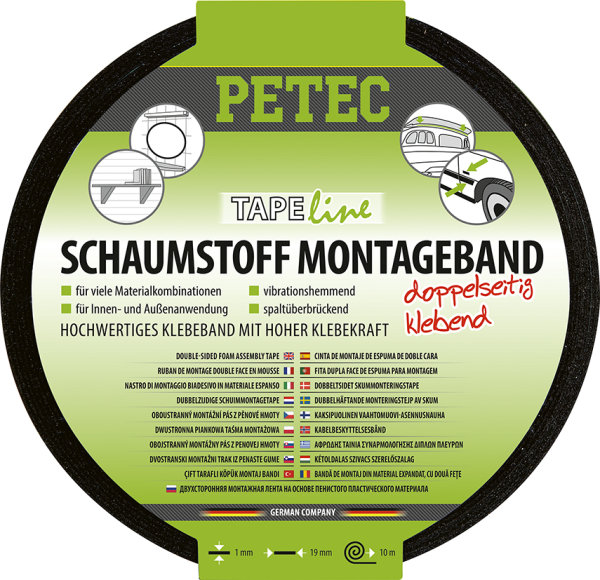 Schaumstoff-Montageband schwarz