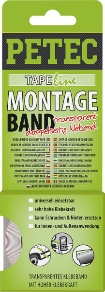 Montageband transparent